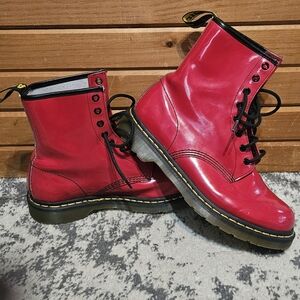 Dr. Martens Cherry Red Leather Boots